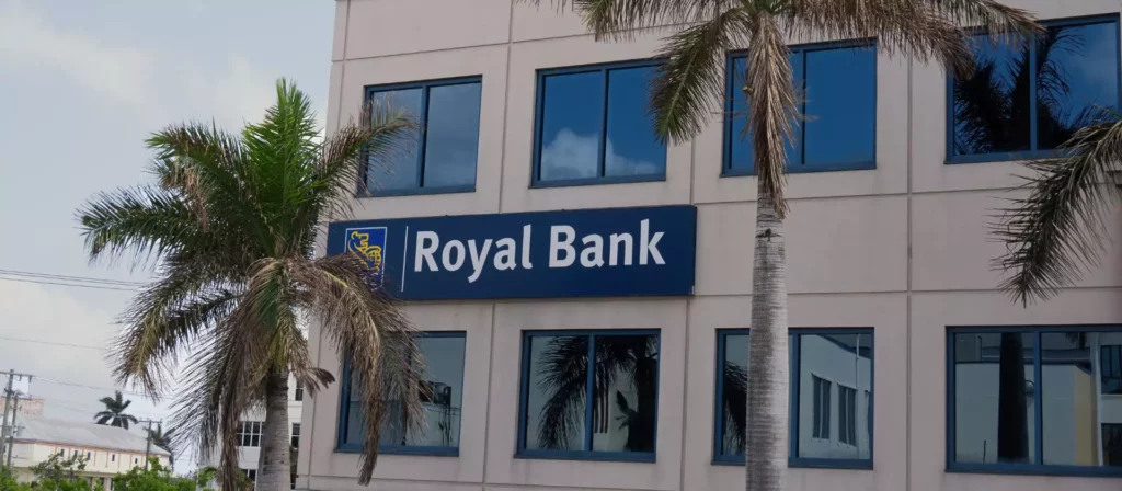Exterior of Royal Bank in the Cayman Islands