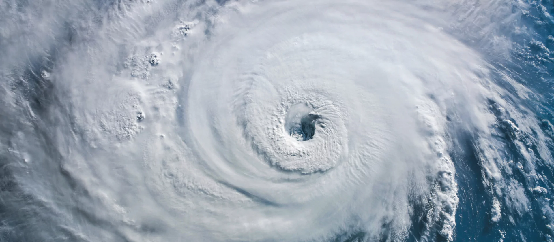 image of a hurricane viewed from above