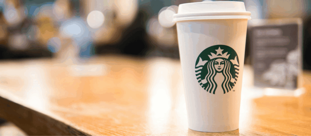 a starbucks cup of coffee